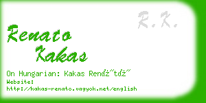 renato kakas business card